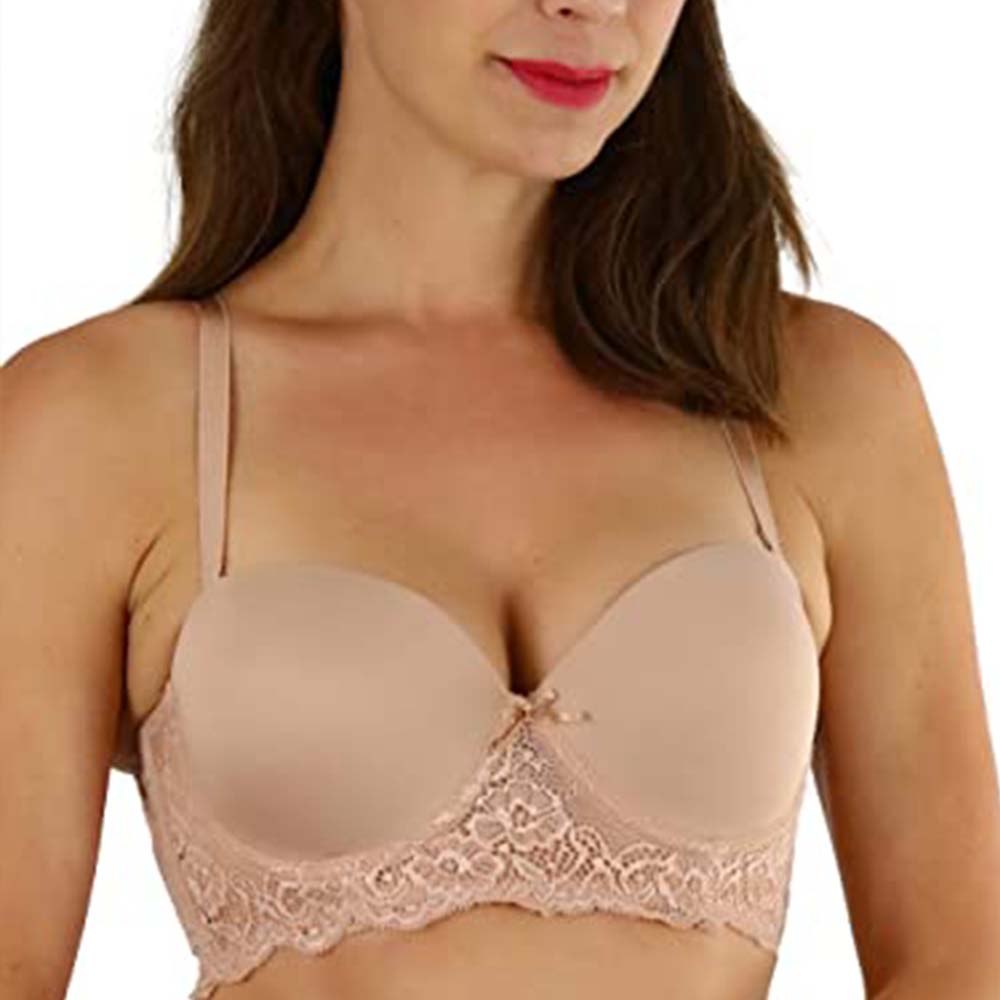 Bras For Girls Women Cream Color , Double Padded Bras , High Quality