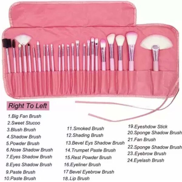 Makeup Brushes Beauty Brushes , Makeup Brushes , 24 Pcs Professional Makeup Brushes Set , Cosmetic Brush Kit, Pink Color Set