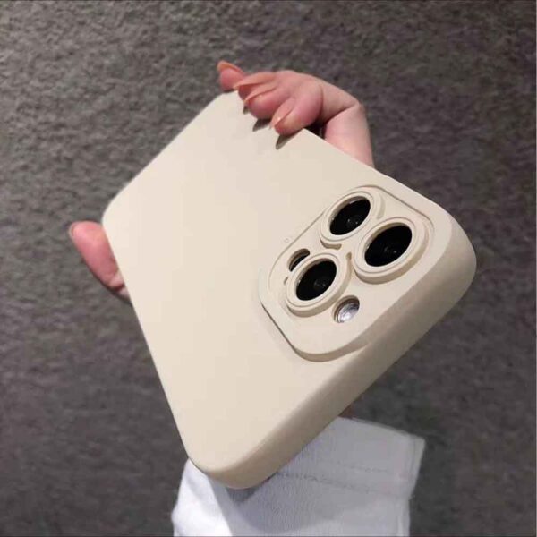 Luxury Soft Matte White Phone Case For iPhone 14 13 12 Original Liquid Silicone Shockproof Cover